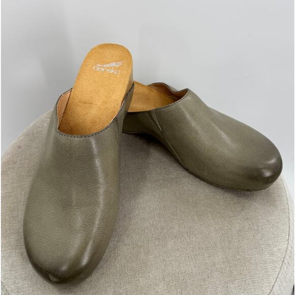 Dansko Clog Tallulah Milled Burnished Ivy Olive Green Mule NWB 41 10 10.5 - Picture 3 of 6